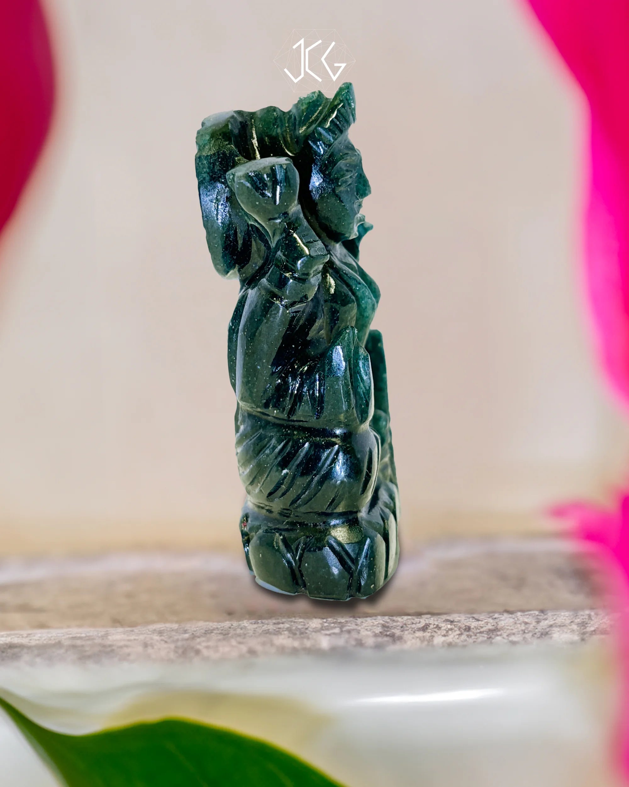 Green Jade Laxmi - Jaipur Crystal Gems